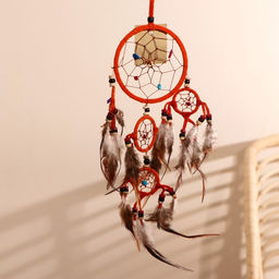 Ловец снов «Пять оранжевых колец», 0.7×15×40 см