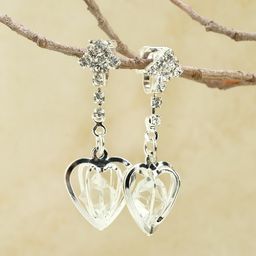 Цена за 2 шт. Клипсы для ушей QF «Грация», сердце объёмное, цвет МИКС