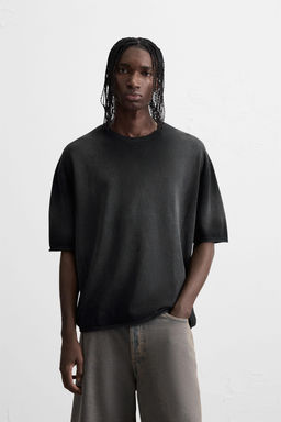 SPRAY PRINT KNIT T-SHIRT - Zara фото 2