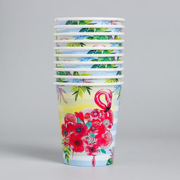 Цена за 10 шт. Стакан бумажный Фламинго, 250мл - Страна карнавалия фото 3