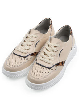 03-C930-2A BEIGE Полуботинки спортивные женские (натуральная кожа)