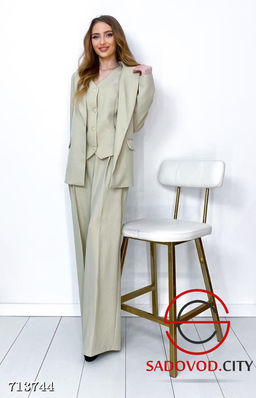 Брючный классический костюм тройка в полоску - Bruno фото 9