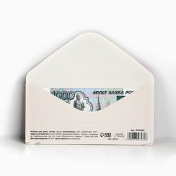 Цена за 10 шт. Конверт для денег Подарок, 16.5?8 см