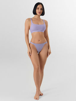 Цена за 2 штуки! Трусы бразилиана женские фиолетовые - Mark formelle фото 6