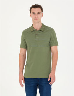 Haki Slim Fit Polo Yaka Ti__rt - Pierre cardin фото 3