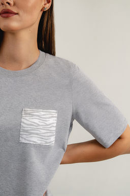 Арт. 9166 Пижама с бриджами 44-50 (4 шт) Цвет:серый,белый