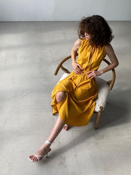 Платье, как из к/ф Красотка, в цвете манго - Martichelli фото 3