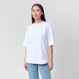 Футболка женская MIST Basic, белая, размер 42-44 (S-M)