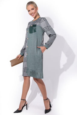 Платье Адель (клетка изумруд) - Эльза фото 11