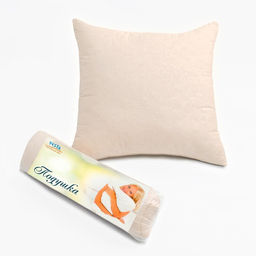 Подушка 70х70см, слоновая кость, файбер, микрофибра, 100% полиэстер - Vesta фото 4