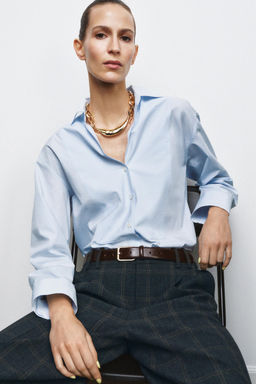 100% LEATHER BELT WITH SQUARE BUCKLE