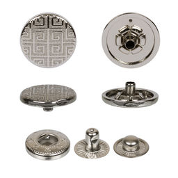 Кнопка Micron JK 005 металл нержавеющий сплав d 15 мм 36 шт. №04 под никель