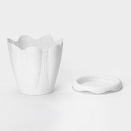 Горшок для цветов с поддоном «Эдельвейс», 3 л, d=20 см, h=18.2 см, мраморный