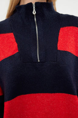 Tas Genis Kal?p Yumusak Dokulu Fermuarl? Triko Kazak TWOAW22KZ0424 - Trendyolmilla фото 11