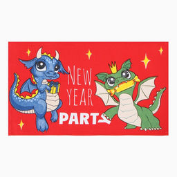 Полотенце Доляна Party 28х46 см, 100% хл, рогожка 164 г/м2  фото 2