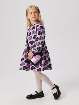 ACOOLA / Набор детский для девочек ((1)платье и (2)сумка) Oriel фиолетовый принт  фото 2