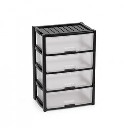 Комод "Колорит" 4-х секцион. широкий (чёрный) М8763