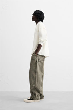 FADED CARPENTER POCKET TROUSERS - Zara фото 22