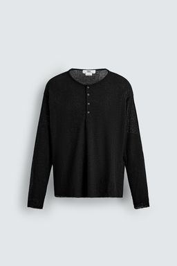 BUTTON-NECK KNIT TOP - Zara фото 7