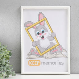 Фоторамка для фото 21×30 см Keep memories, Nora, пластик, белый