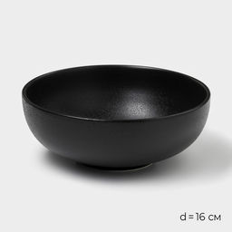 Салатники Magistro Carbon, 250/650/1.2 л, d=11/16/19.5 см, набор 3 шт., керамика, чёрные