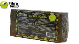 Кокосовый субстрат 500 г. в упаковке с этикеткой FIBRE FAMILY 02-00000126