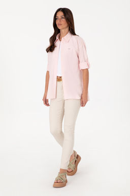 Kad_n A__k Pembe Uzun Kollu G_mlek Sepette S_rpriz _ndirim - U.s. polo assn фото 4