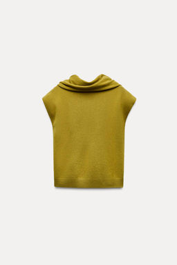 100% WOOL SCARF KNIT TOP - Zara фото 7