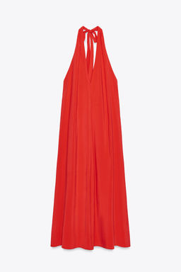 HALTER MIDI DRESS WITH TIE - Zara фото 11
