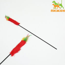 Дразнилка меховая Камыш, красная