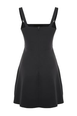 TRENDYOLMILLA Siyah A-Kesim Dokuma K?sa S?k Abiye Elbise TPRSS23EL00031 фото 16