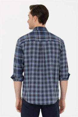 Мужская синяя рубашка с длинным рукавом - U.s. polo assn фото 12