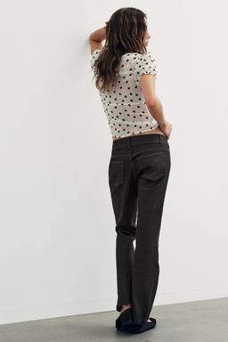 TRF WAXED LOW-RISE JEANS - Zara фото 14