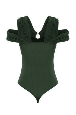 TRENDYOLMILLA Haki Carmen Yaka Aksesuarl? Orme Body TPRSS25BD00004 фото 11