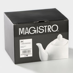 Заварочный чайник Magistro «Бланш», 500 мл, фарфор, белый