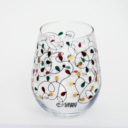 Стакан стеклянный на Новый год Новогодняя гирлянда, 620 мл