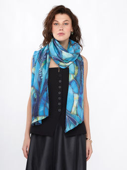 Большой, мягкий, тонкий и очень нежный двусторонний палантин с рисунком - Tantino фото 12