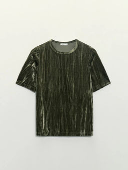 Футболка с коротким рукавом из бархата / Zarina