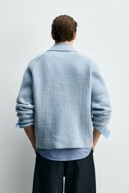 PURL KNIT WOOL BLEND POLO SHIRT - Zara фото 3