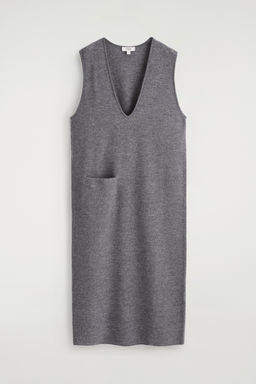 VESTIDO MIDI DE LANA HERVIDA