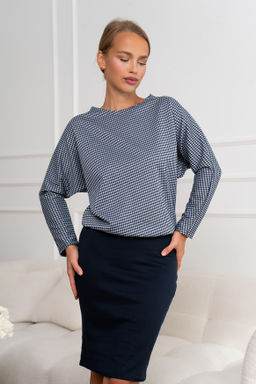 Платье Open Style 5931 серый/черный