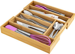 Лоток для столовых приборов BAMBOO (раздвижной), 36*26(38)*5,5 см арт.105123 - Mallony фото 8