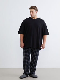 B?y?k Beden Standart Kal?p Ekose Erkek Pijama Alt