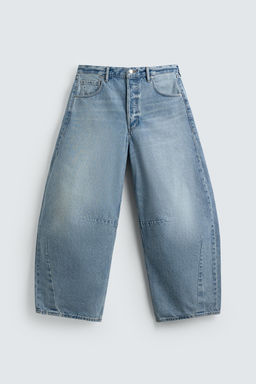 JEANS RELAXED BARREL FIT PINZAS / Azul claro - Zara фото 8