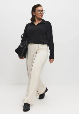 Лонгслив-поло 26204-536 черный