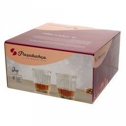 "Джой (Joy)" Стакан стеклянный 280мл, набор 4шт, цветная коробка, Pasabahce (Россия)