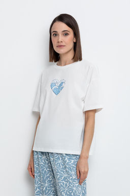 Футболка Very Neat Е 30092 из хлопка бежевая  фото 2