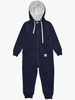 Комбинезон на молнии из футера UD 7344 т.синий - Mini maxi фото 6