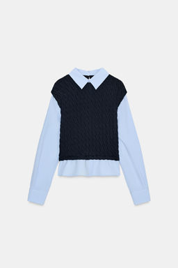 CONTRAST POPLIN SHIRT - Zara фото 8