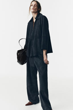 LIMITED EDITION SUEDE LEATHER POCKET SHIRT - Zara фото 5